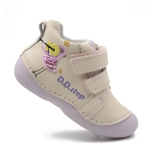 Pantofi piele naturla, fete, crem, bird, D.D. Step- S015-51542A-24-D.D. Step