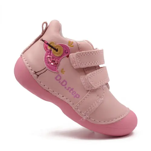 Pantofi piele naturla, fete , roz deschis, bird, D.D. Step- S015-51542-24-D.D. Step