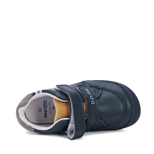 Pantofi baieti, piele naturala, barefoot, talpa flexibila, bleumarin, calut, D.D.Step- S063-51264M-30-D.D. Step Pantofi baieti, piele naturala, barefoot, talpa flexibila, bleumarin, calut, D.D.Step- S063-51264M-30-D.D. Step