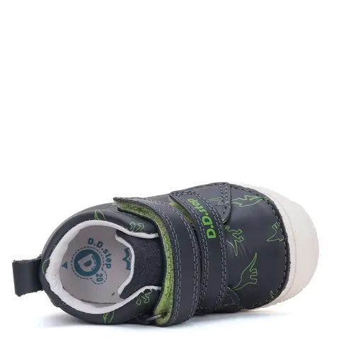 Pantofi baieti, piele naturala, talpa flexibila, bleumarin, dinozauri, D.D. Step- S082-51705-25-D.D. Step Pantofi baieti, piele naturala, talpa flexibila, bleumarin, dinozauri, D.D. Step- S082-51705-25-D.D. Step