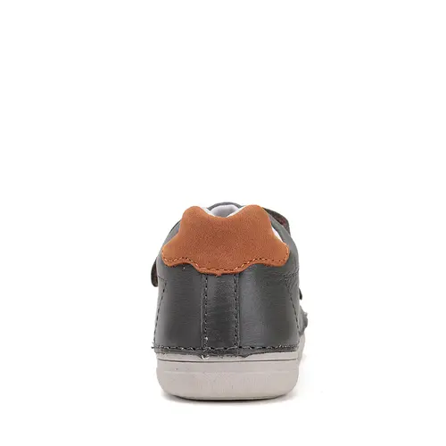 Pantofi baieti, piele naturala, talpa flexibila, kaki inchis, D.D. Step- S078-51687AM-31-D.D. Step