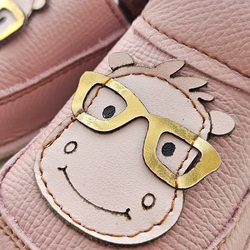 Pantofi barefoot copii, piele naturala, talpa flexibila, hipopotamita Nita- RO-16-5-24-By Pebebe