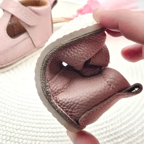 Pantofi barefoot fete, talpa flexibila, decupati, roz, Bamby- RO-501-3-22-