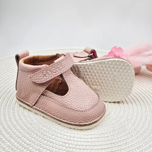 Pantofi barefoot fete, talpa flexibila, decupati, roz, Bamby- RO-501-3-22-