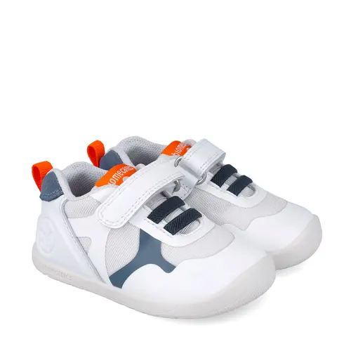 Pantofi Biomecanics copii, piele ecologica si material textil, Biomecanics Wider, albastru- 252163-B834-26-Biomecanics