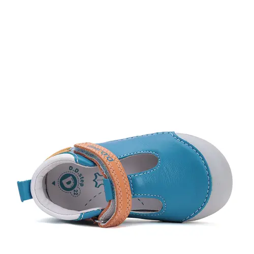 Pantofi D.D.Step, primii pasi, din piele naturala, decupati, primii pași, albastru, crocodil- H066-51978B-25-D.D. Step Pantofi D.D.Step, primii pasi, din piele naturala, decupati, primii pași, albastru, crocodil- H066-51978B-25-D.D. Step