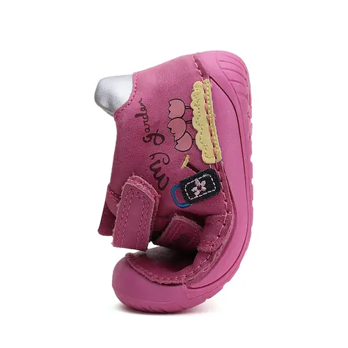 Pantofi fete, piele naturala, barefoot, primii pași, flori, roz inchis, D.D. Step- S070-51253-25-D.D. Step Pantofi fete, piele naturala, barefoot, primii pași, flori, roz inchis, D.D. Step- S070-51253-25-D.D. Step