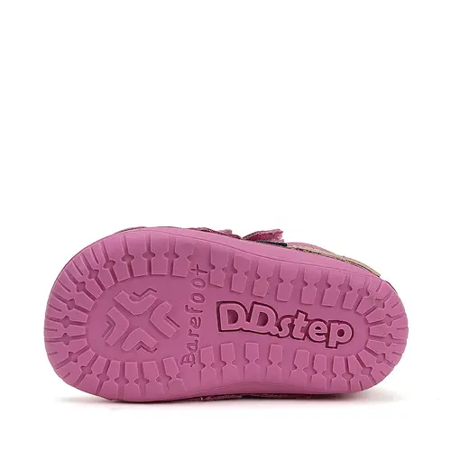 Pantofi fete, piele naturala, barefoot, primii pași, flori, roz inchis, D.D. Step- S070-51253-25-D.D. Step Pantofi fete, piele naturala, barefoot, primii pași, flori, roz inchis, D.D. Step- S070-51253-25-D.D. Step