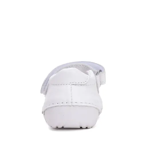 Pantofi fete, piele naturala, decupati, primii pași, alb, D.D. Step- H015-51291C-24-D.D. Step