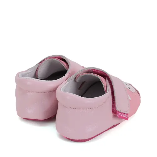 Pantofi fete, piele naturala, primii pasi, interior, roz, iepurasi, D.D. Step- K1596-51858-22/23-D.D. Step