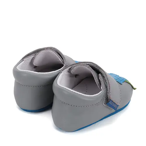 Pantofi primii pasi, interior, piele naturala, gri, monstrulet, D.D. Step- K1596-51622-22/23-D.D. Step