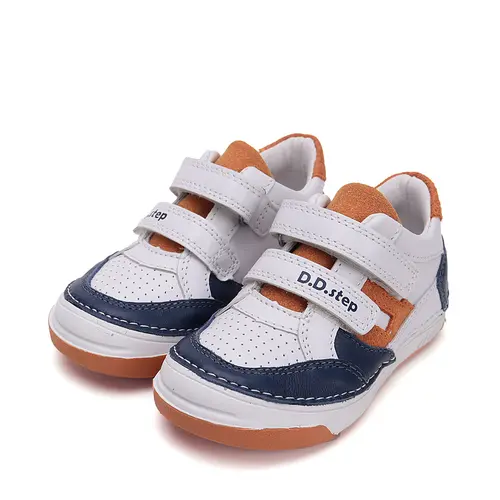 Pantofi sport baieti, piele naturala, bleumarin / alb, D.D. Step- S040-51234BM-30-D.D. Step