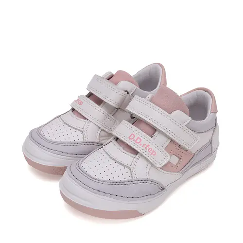Pantofi sport fete, piele naturala, roz / alb, D.D. Step- S040-51234CM-30-D.D. Step Pantofi sport fete, piele naturala, roz / alb, D.D. Step- S040-51234CM-30-D.D. Step