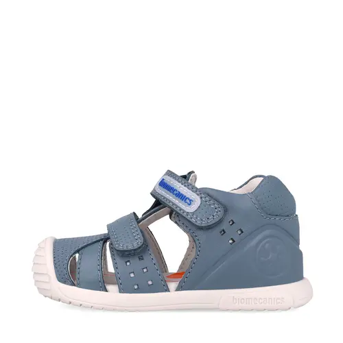 Sandale Biomecanics baieti, piele naturala, talpa flexibila, protectie degete, Biogateo Casual, albastru- 252124-A631-21-Biomecanics