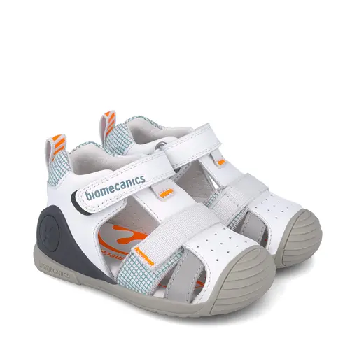 Sandale Biomecanics baieti, piele naturala, talpa flexibila, protectie degete, Biomecanics Biogateo Casual, kaki- 252117-C050-21-Biomecanics