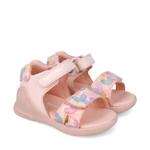 Sandale fete, piele naturala, talpa flexibila, Biogateo Open, roz, Biomecanics- 252141-A779-25-Biomecanics