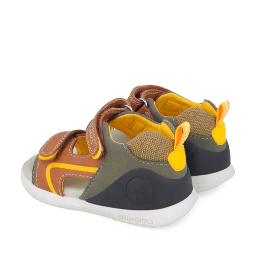 Sandale Biomecanics baieti, talpa flexibila, Biomecanics Biogateo Open Toe,  kaki- 252146-B127-25-Biomecanics