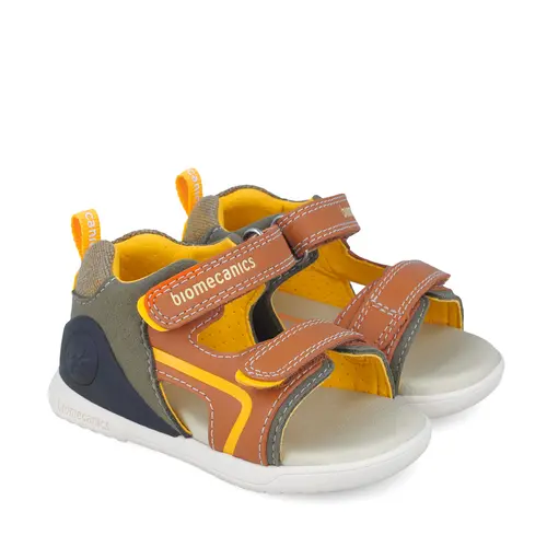 Sandale Biomecanics baieti, talpa flexibila, Biomecanics Biogateo Open Toe,  kaki- 252146-B127-25-Biomecanics