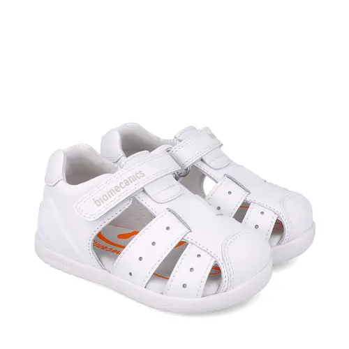Sandale Biomecanics copii, talpa flexibila, protectie degete, Biomecanics Wider, Alb- 252164-A050-26-Biomecanics