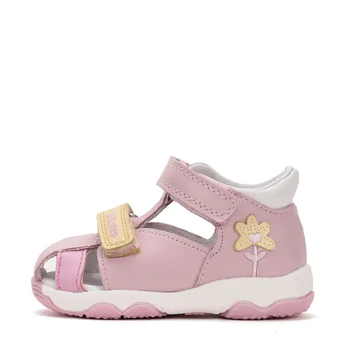 Sandale D.D. Step fete, piele naturala, roz, floare, D.D. Step- G064-51611F-25-D.D. Step