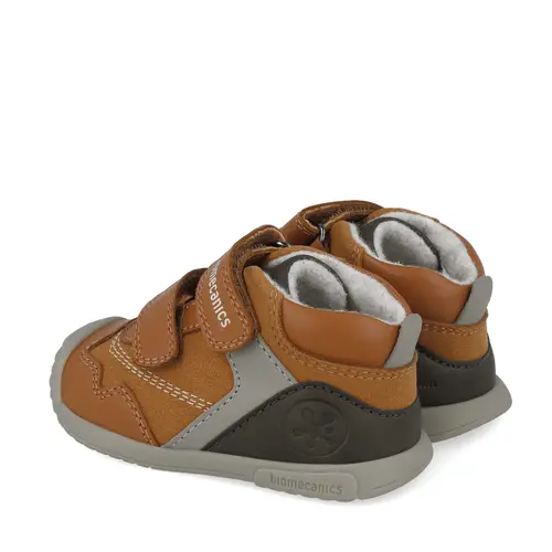 Ghete Baieti Biomecanics, piele naturala, primii pași, captuseala lana naturala, BioGateo, culoare maro - 251125-C087FB-25-