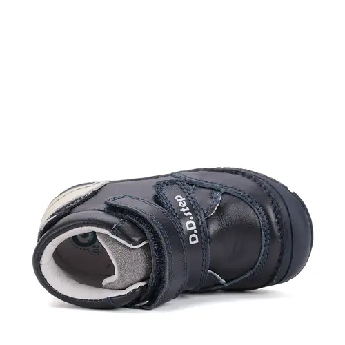 Ghete D.D Step baieti, piele naturala, captuseala din piele, bleumarin - S082-52202-25-