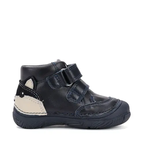 Ghete D.D Step baieti, piele naturala, captuseala din piele, bleumarin - S082-52202-25-