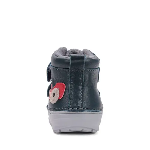 Ghete D.D Step Baieti, piele naturala, talpa flexibila, captuseala textila, bleumarin, masinuta - S071-52771-25-