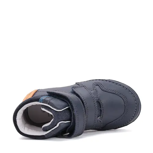 Ghete D.D Step baieti, piele naturala, captuseala din piele, bleumarin - A040-52560BM-30-
