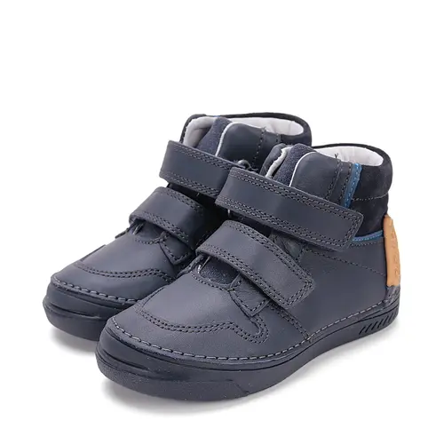 Ghete D.D Step baieti, piele naturala, captuseala din piele, bleumarin - A040-52560BM-30-