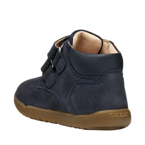 Ghete Geox baieti, piele naturala, talpa felexibila, Macchia, bleumarin - B164NC-03285-C4064-26-