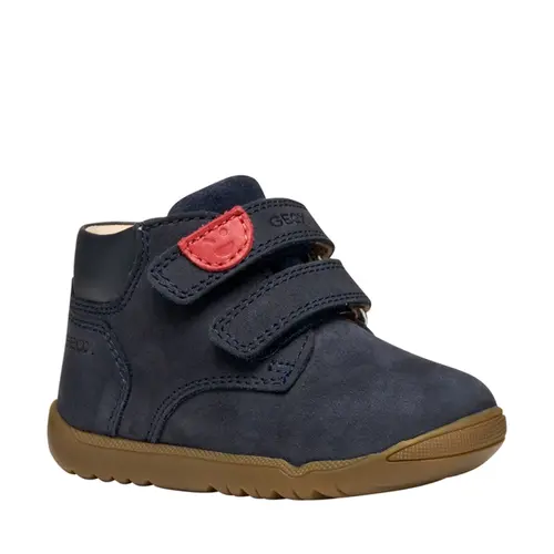 Ghete Geox baieti, piele naturala, talpa felexibila, Macchia, bleumarin - B164NC-03285-C4064-26-