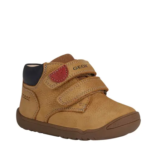 Ghete Geox baieti, piele naturala, talpa felexibila, Macchia, maro - B164NC-03285-C5046-26-