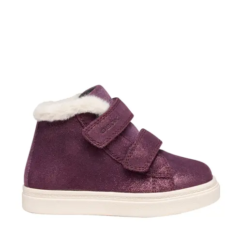 Ghete Geox fete, piele naturala, blanita decorativa, Nashik, mov sidef - B465XA-00077-C8015-26-