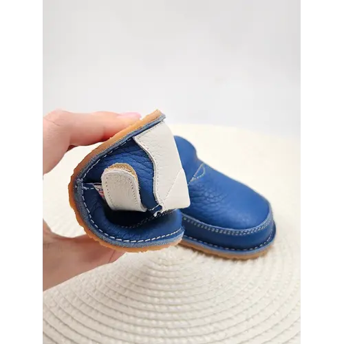 Pantofi barefoot, primii pasi, piele naturala, talpa flexibila, albastru maya, Ecuador- Ari-020-4-17-Ariana Baby Shoes
