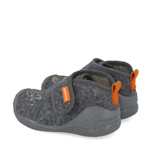 Pantofi Biomecanics baieti, material textil, sustinere calcai, Biohome, gri inchis- 251144-B168-24-