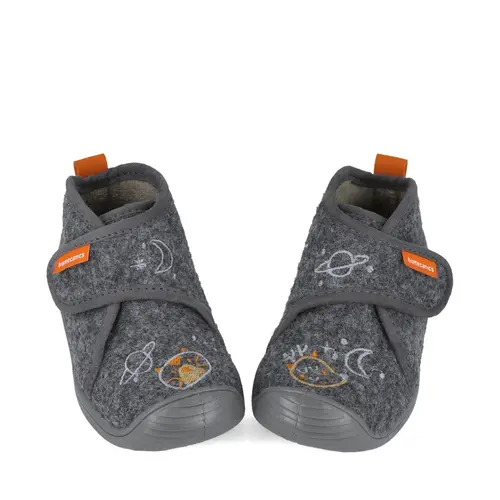 Pantofi Biomecanics baieti, material textil, sustinere calcai, Biohome, gri inchis- 251144-B168-24-