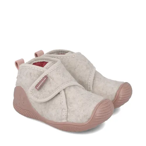 Pantofi Biomecanics fete, material textil, sustinere calcai, Biohome, bej- 251140-D103-24-