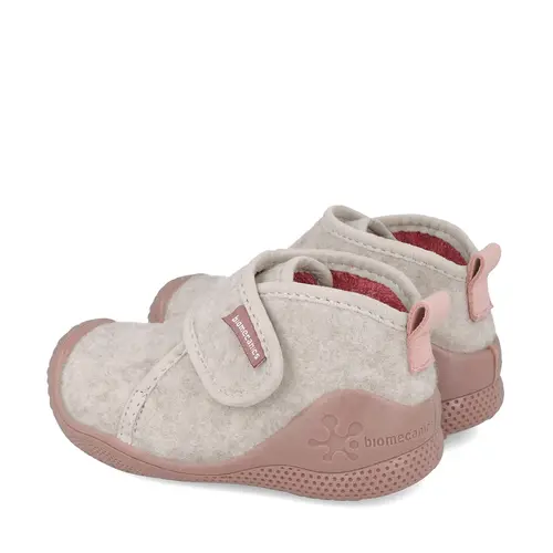 Pantofi Biomecanics fete, material textil, sustinere calcai, Biohome, bej- 251140-D103-24-