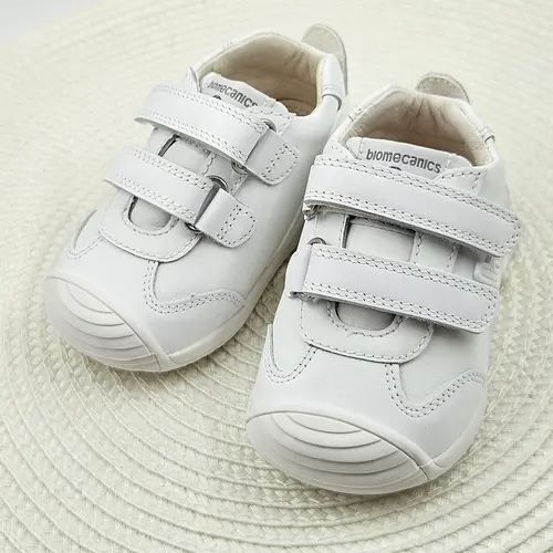 Pantofi copii, piele naturala, Biogateo Sport, alb, Biomecanics- 221001-C-22-Biomecanics
