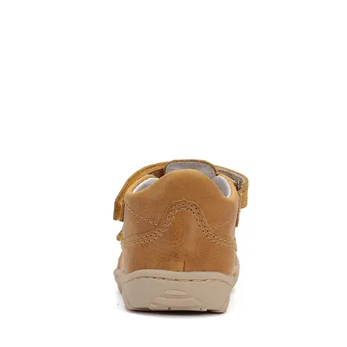 Pantofi D.D.Step copii, barefoot, piele naturala, decupati, primii pași, camel- H077-51734D-25-D.D. Step