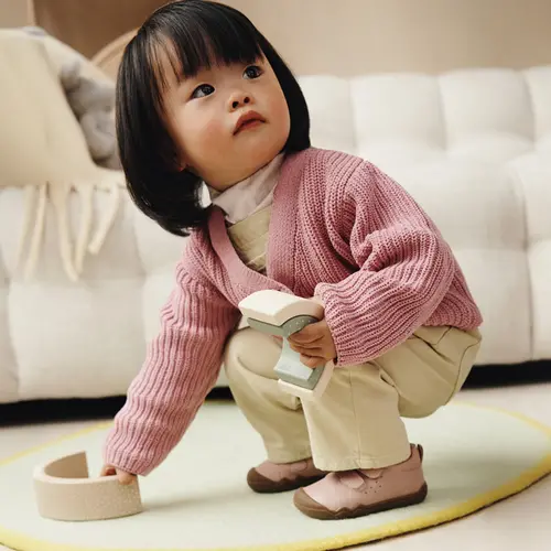 Pantofi Geox fete, Barefoot, piele naturala, Steppieup, roz- B4663A-00085-C8014-25-GEOX