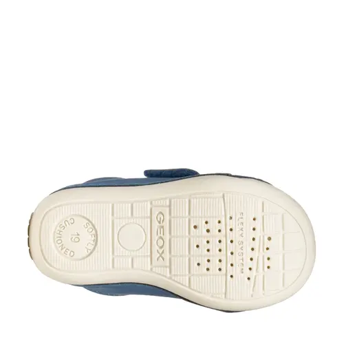 Pantofi primii pasi Geox, piele naturala, talpa flexibila, Tutim albastru- B3539C-00085-C4128-22-GEOX