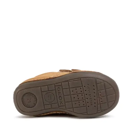 Pantofi primii pasi Geox, piele naturala, talpa flexibila, Tutim maro cognac- B9439A-00032-C5046-23-GEOX