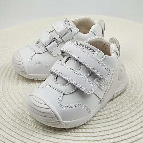 Pantofi copii, piele naturala, Biogateo Sport, alb, Biomecanics- 221001-C-22-Biomecanics