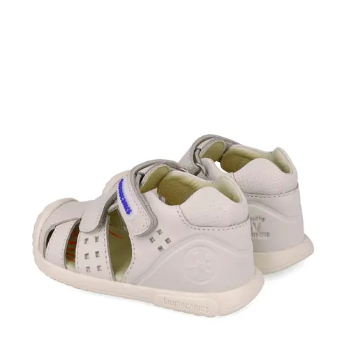 Sandale Biomecanics baieti, piele naturala, talpa flexibila, protectie degete, Biogateo Casual, bej- 252124-B695-25-Biomecanics