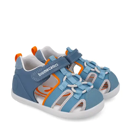 Sandale Biomecanics WIDER baieti, piele naturala si material textil, protectie degete, albastru- 252170-A556-26-Biomecanics Sandale Biomecanics WIDER baieti, piele naturala si material textil, protectie degete, albastru- 252170-A556-26-Biomecanics