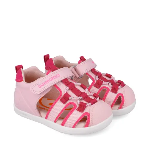 Sandale Biomecanics WIDER fete, piele naturala si material textil, protectie degete, roz- 252170-B032-25-Biomecanics