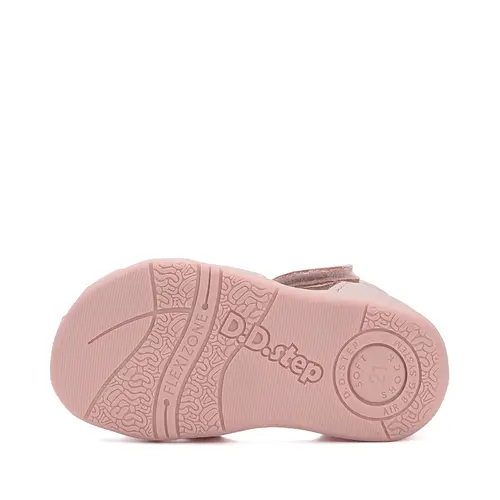 Sandale D.D. Step Copii, piele naturala, talpa flexibila, roz deschis, ursulet- G075-51284D-24-D.D. Step