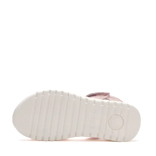 Sandale D.D. Step fete, piele naturala, varf deschis, roz,- G055-51402AM-30-D.D. Step